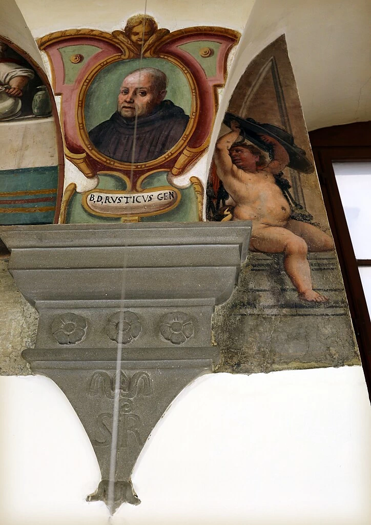 Beato don Rustico generale e putti con emblemi vallombrosani - Santa Trinita (Firenze)